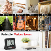 TP157 Digital Hygrometer Thermometer with LCD Display & Comfort Indicator for Home, Office & Greenhouse